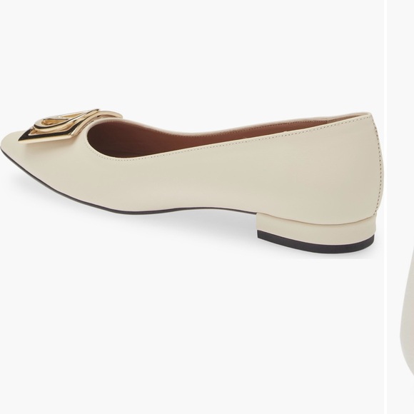 Valentino Elegant Cream Flats Sz 9 - Picture 2 of 9